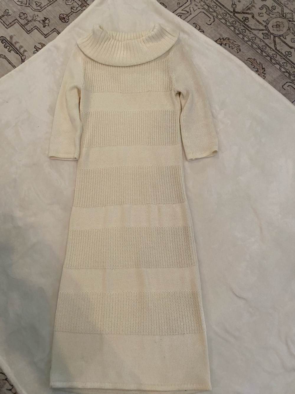 Cato Cream Knit Midi Dress